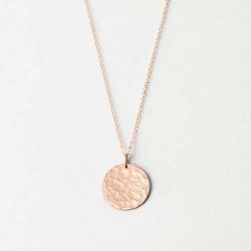 Material: Rose Gold Fill; Finish: Hammered