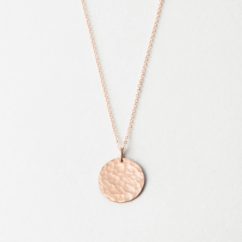 Material: Rose Gold Fill; Finish: Hammered