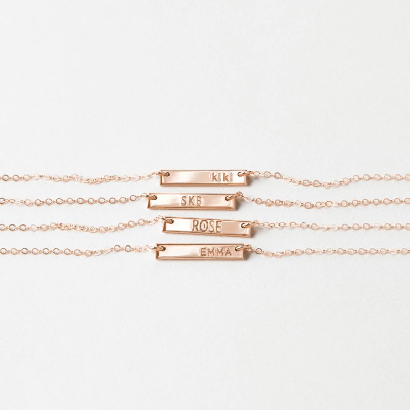 KahloTinyBarNecklace RoseGold PLPMain