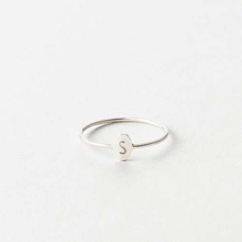 KikiDaintyInitialRing SterlingSilver PDPMain 1