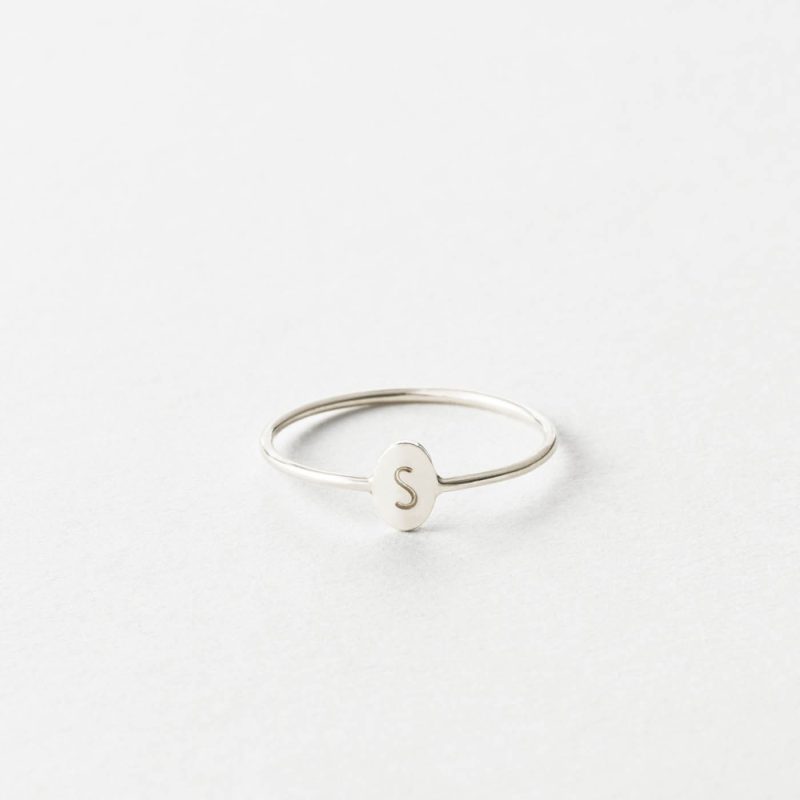 KikiDaintyInitialRing SterlingSilver PDPMain 1