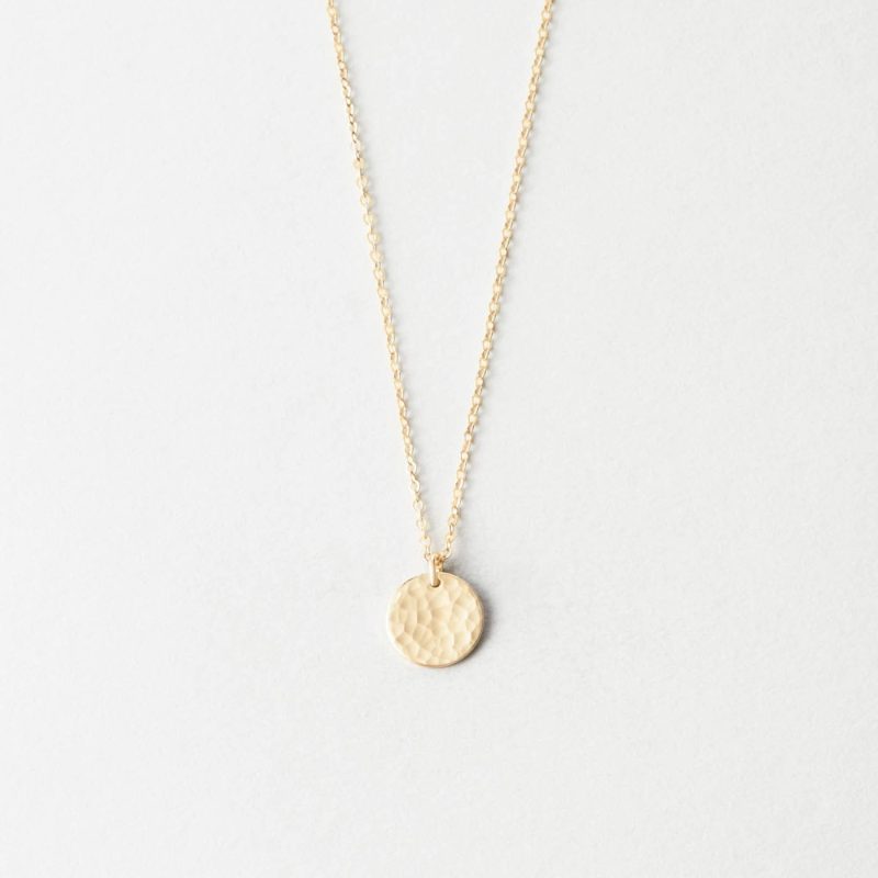 Material: 14k Gold Fill, 14k Solid Gold; Finish: Hammered