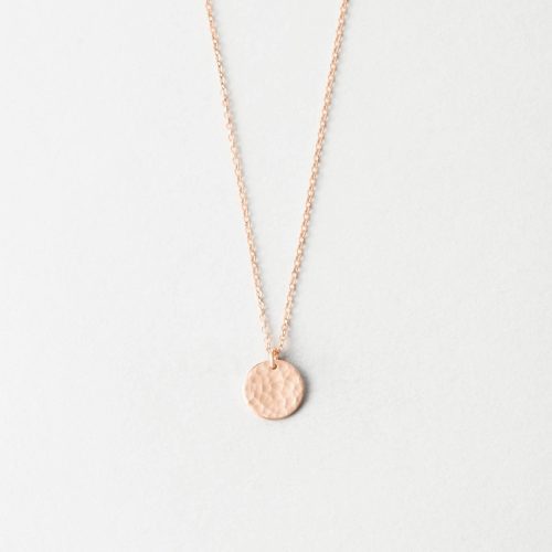 Material: Rose Gold Fill; Finish: Hammered