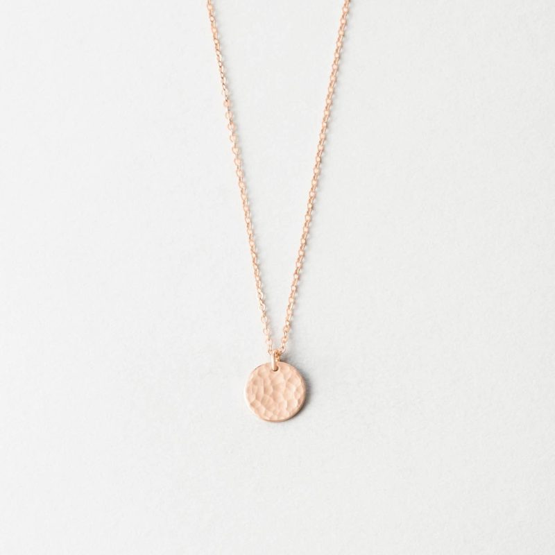 Material: Rose Gold Fill; Finish: Hammered