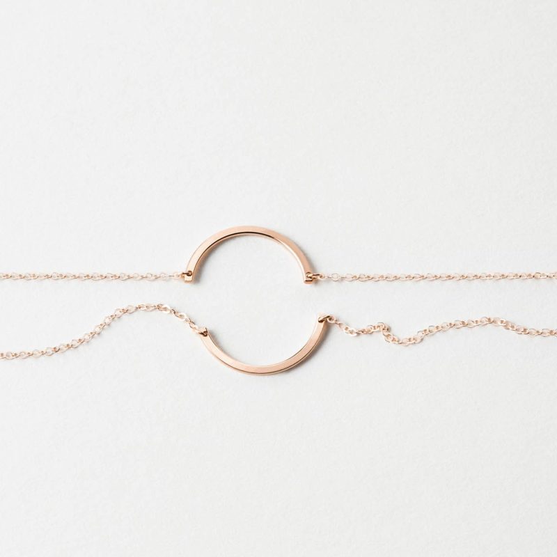 MinimalFriendshipNecklacefor2 RoseGold PLPMain