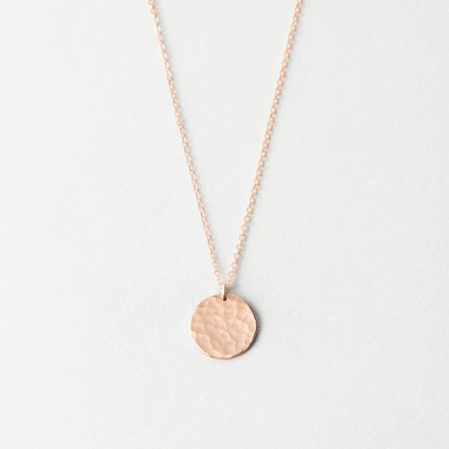 Material: Rose Gold Fill; Finish: Hammered