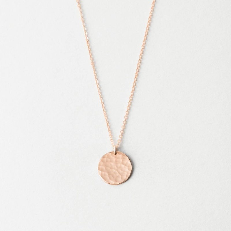 Material: Rose Gold Fill; Finish: Hammered