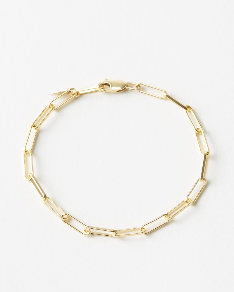 bold bracelet bold paperclip chain gldn GF