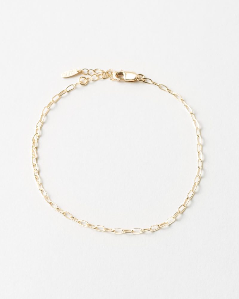 dainty paperclip bracelet GF 1