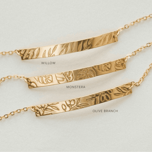 gold botanical leaf bracelets 0191