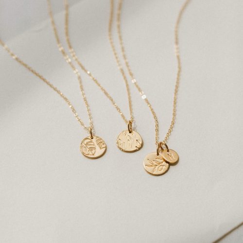 gold leaves pendant necklaces 0243