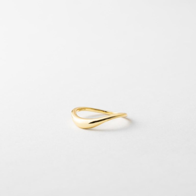 gold organic stacking ring