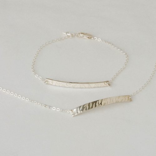 silver botanical leaf bracelets 0221