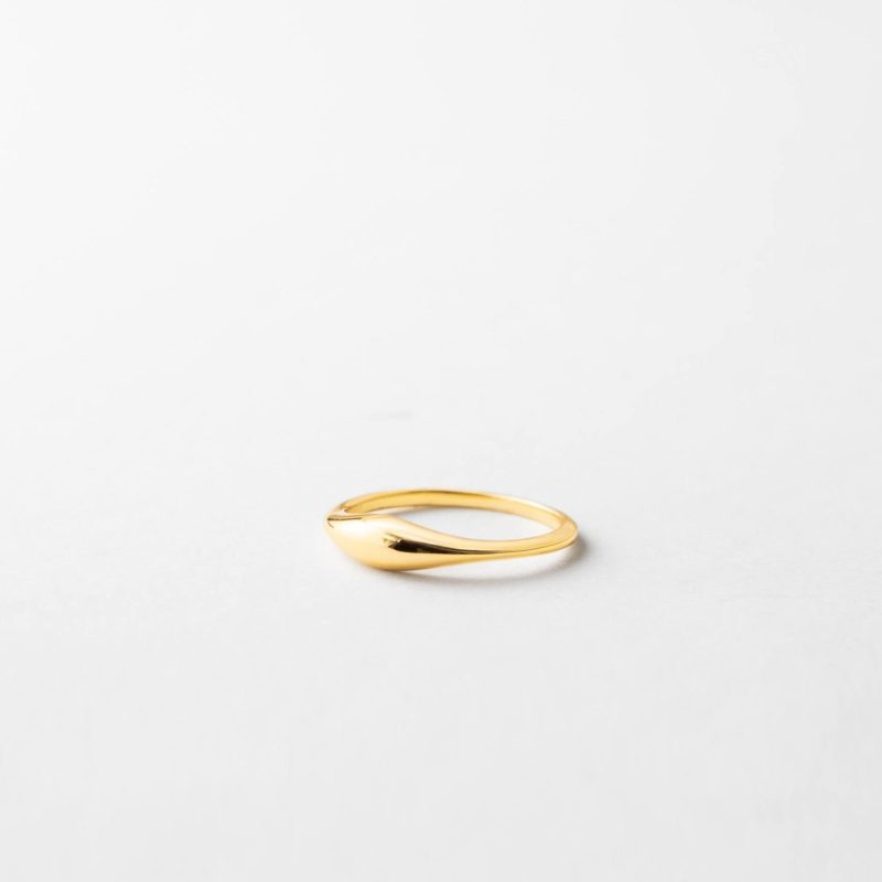 slim gold dome ring